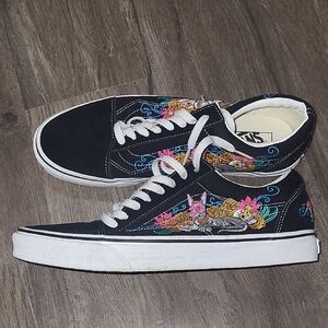 Vans Old Skool Dia de Los Muertos (Day of the Dead) shoes in the "Xolo Black